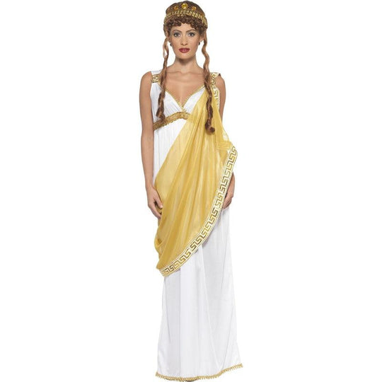 Ladies Helen Of Troy Costume Roman Greek Toga Womens Fancy Dress Adult Outfit