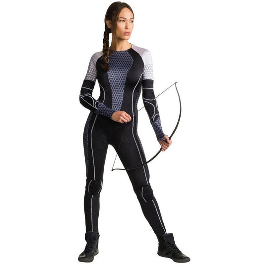 Ladies Katniss Hunger Games Catching Fire Costume Halloween Fancy Dress Outfit