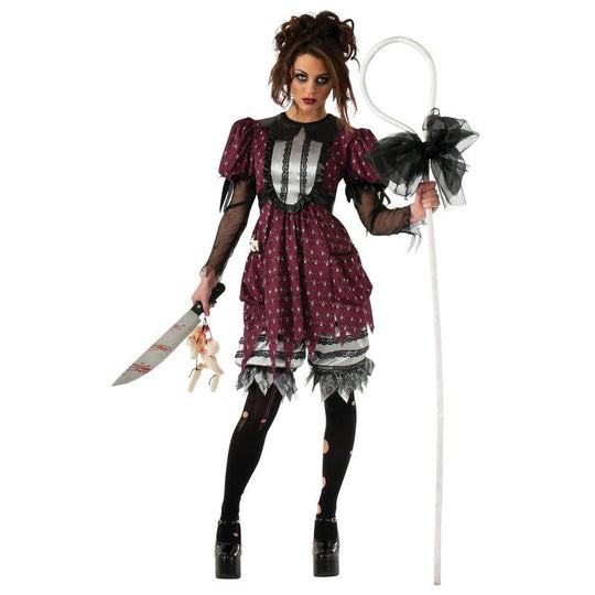 Ladies Little Bo Creep Costume Halloween Nursery Rhyme Fancy Dress Outfit