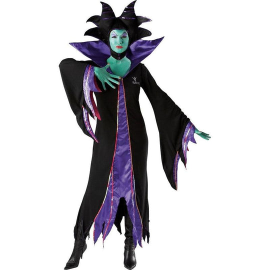 Ladies Maleficent Sleeping Beauty Disney Halloween Licensed Fancy Dress Costume