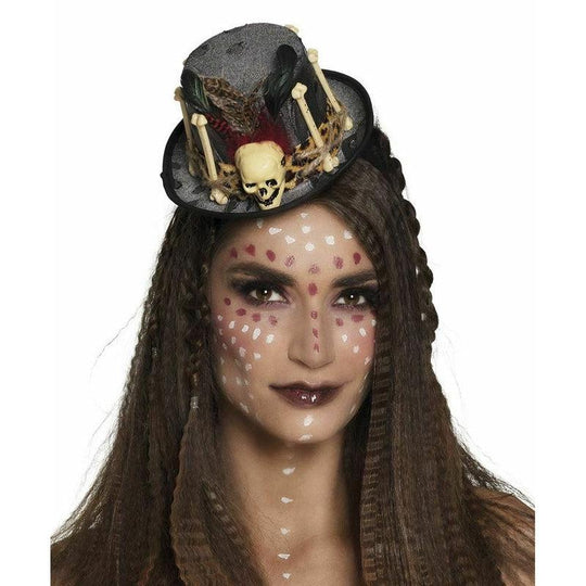 Ladies Mini Voodoo Headband Hand Witch Doctor Fancy Dress