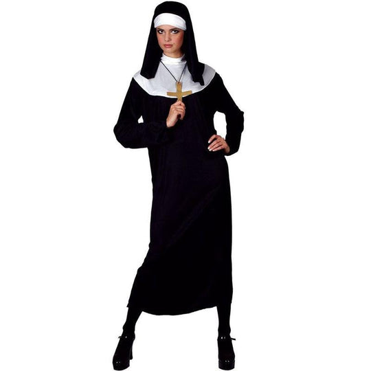 Ladies Mother Superior Nun Sister Habit Hen Party Religious Fancy Dress Costume