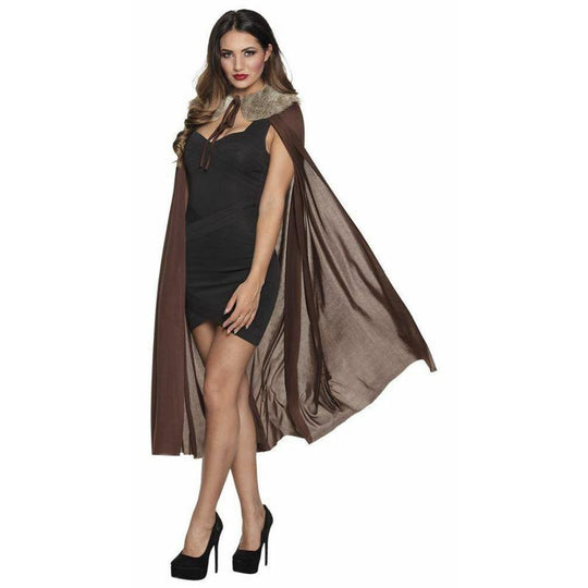 Ladies Night Huntress Cape Medieval Gothic Fancy Dress Accessory