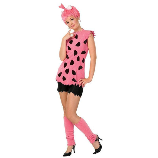Ladies Official Pebbles Flintstones Cartoon Fancy Dress Costume Adult Outfit