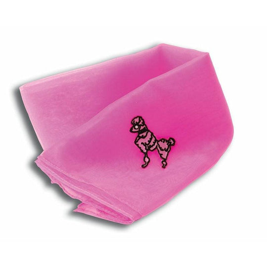 Ladies Pink Poodle Neck Tie Scarf 50s Grease Fancy Dress Costume Accessory