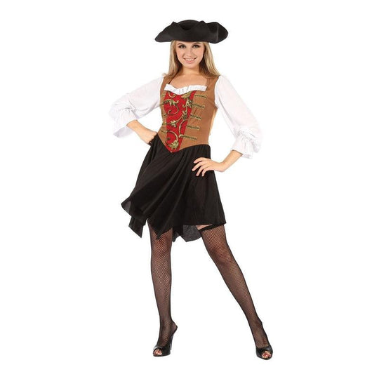 Ladies Pirate Wench Sailor Caribbean Halloween Fancy Dress Costume Outfit