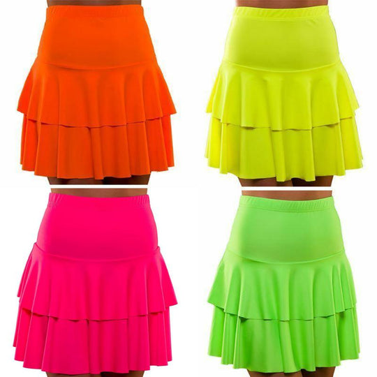 Ladies Ra Ra Skirts 80s Disco Pop Star Fancy Dress Costume Accessory