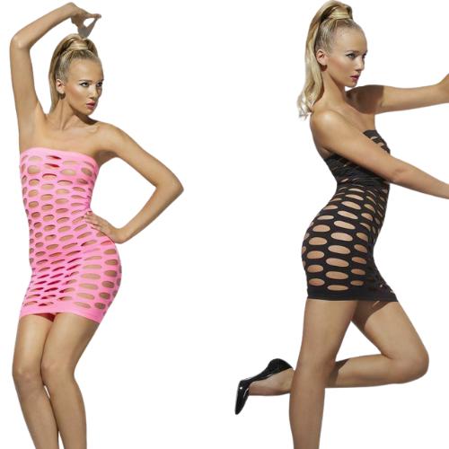 Ladies Seamless Mini Tube Dress Dancewear Costume Body Con Clubwear