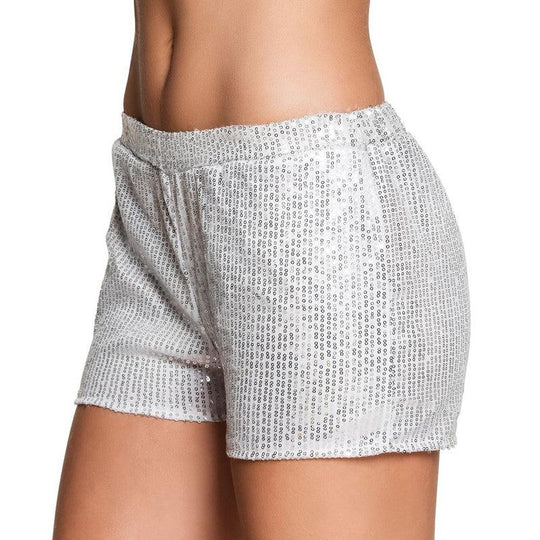 Ladies Sequin Hot Pants 80s Dance Shorts Fancy Dress Costume
