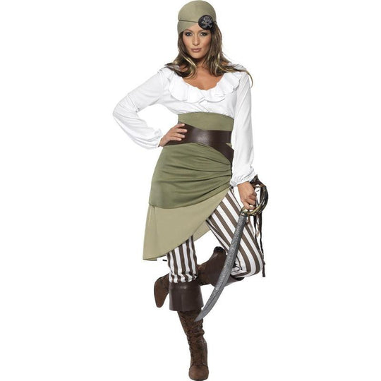 Ladies Shipmate Sweetie Caribbean Pirate Fancy Dress Costume Outfit Size