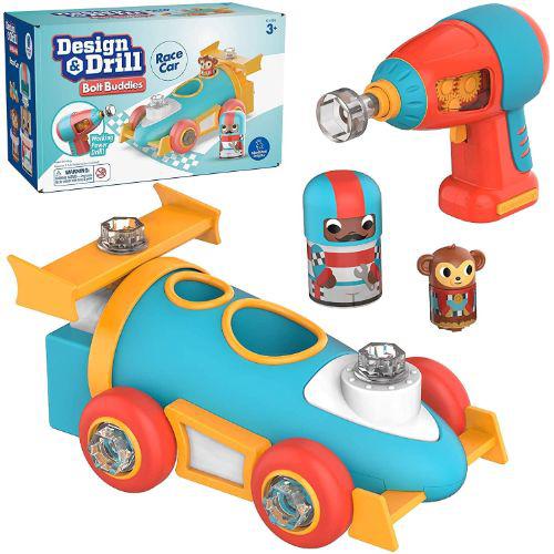 Learning Resources Design & Drill Bolt Buddies Race Car Construction Playset