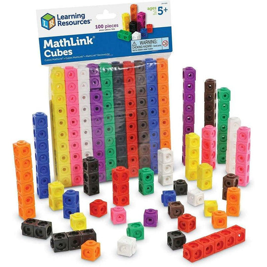 Learning Resources MathLink Cubes Pack Of 100 Kids Early Learning Maths Set