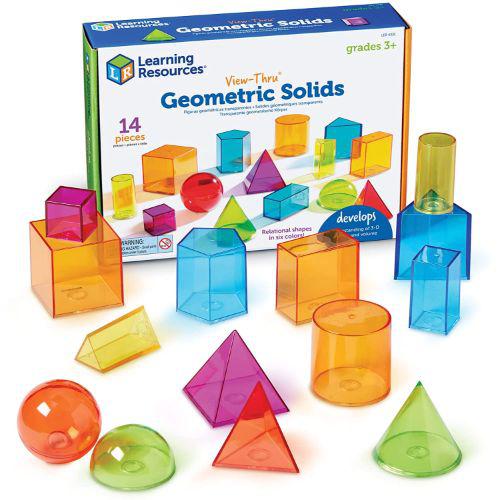 Learning Resources View-Thru Colourful Geometric Shapes (Set of 14)