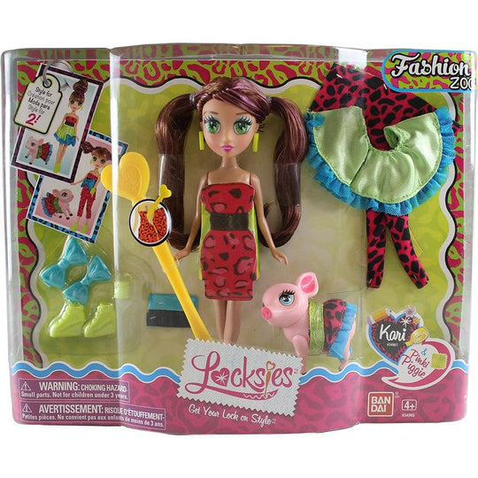 Locksies Designer Doll with Pet - Kari and Pinkie Piggie