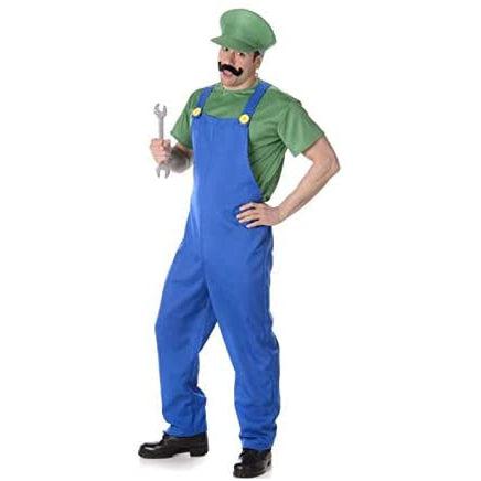 Luigi Men's Plumber Green Costume