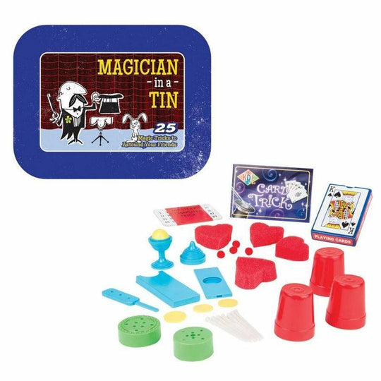 Magician In A Tin 25 Magic & Card Tricks Gift Set