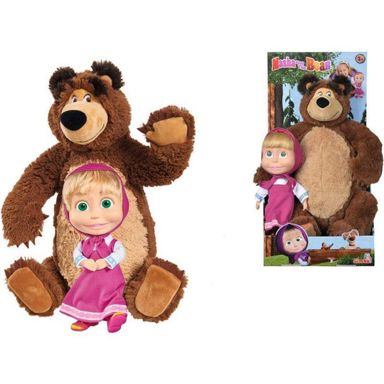 Masha & The Bear Large Soft Toy & Doll Set