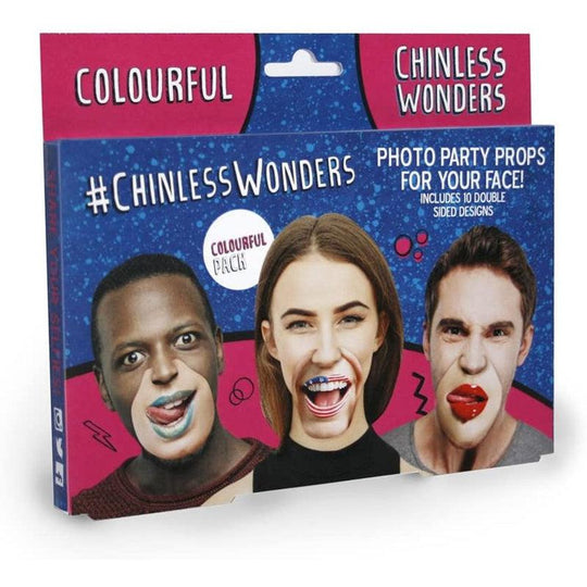 Mask-arade Colourful Chinless Wonders Photo Props