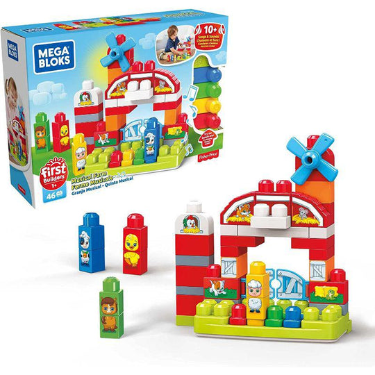 Mega Bloks Musical Farm First Builders Toy Construction Playset