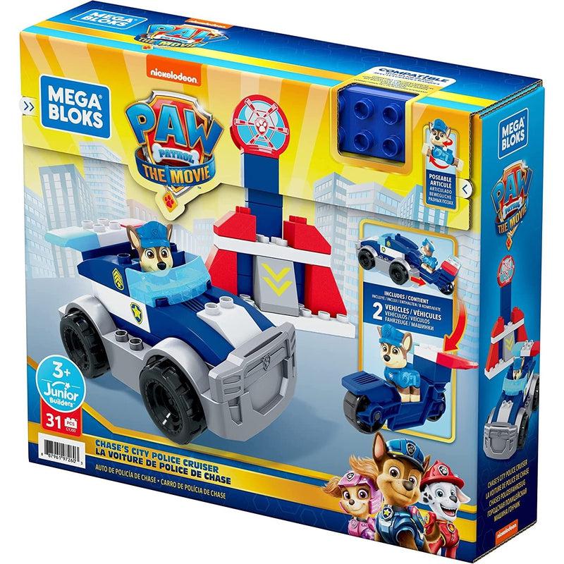 Mega Bloks Paw Patrol: The Movie – Figura Costruibile Di Chase – Giocattolo Da Costruzione Per Bambini