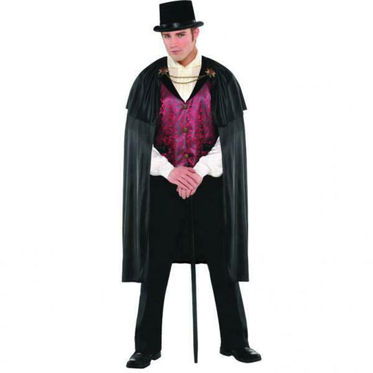 Mens Blood Count Vampire Costume Dracula Halloween Fancy Dress