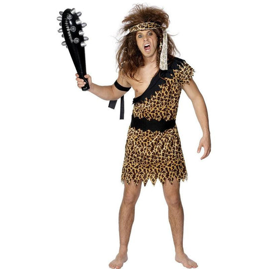 Mens Caveman Tarzan Jungle Fancy Dress Costume Stag Do Cave Man Adult Outfit