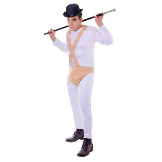 Mens Clockwork Orange Male Prisoner 70s Halloween Fancy Dress Costume Outfit