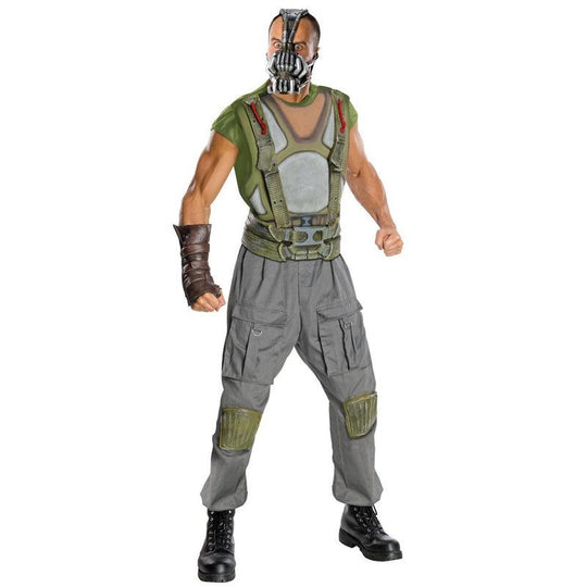 Mens Deluxe Bane Batman Dark Knight Halloween Fancy Dress Costume Outfit + Mask