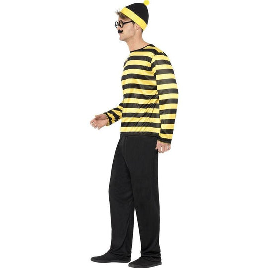 Mens Odlaw Where's Wally Costume Adult Fancy Dress Book Week Outfit