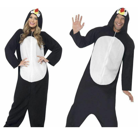 Mens Penguin Costume Animal Fancy Dress Costume Unisex Womens Outfit