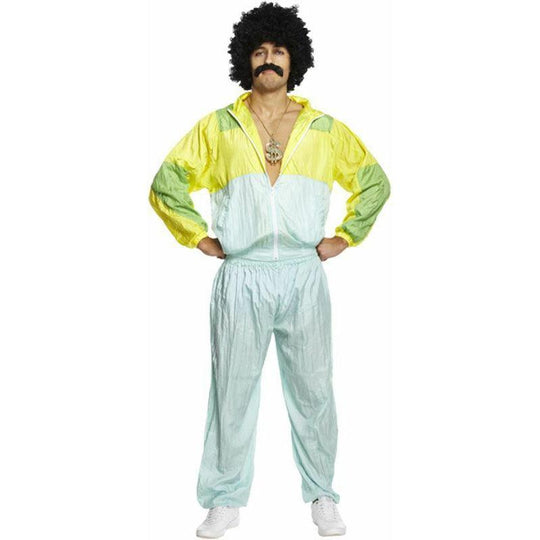Men's Shell Suit 80's Scouser Tracksuit Fancy Dress Costumes Stag Do Outfit