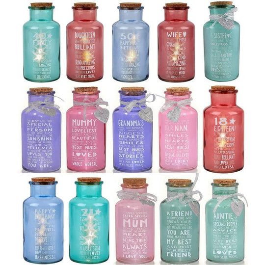 Message of Love LED Light Up Jar Decoration Birthday Gift