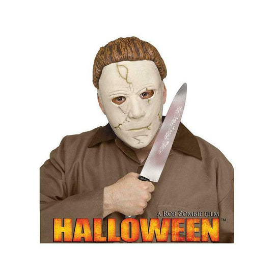 Michael Myers Zombie Halloween Mask & Knife Set Fancy Dress