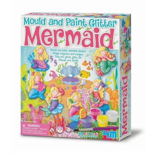 Mould & Paint Glitter Mermaid Childrens Creative Art Craft Set