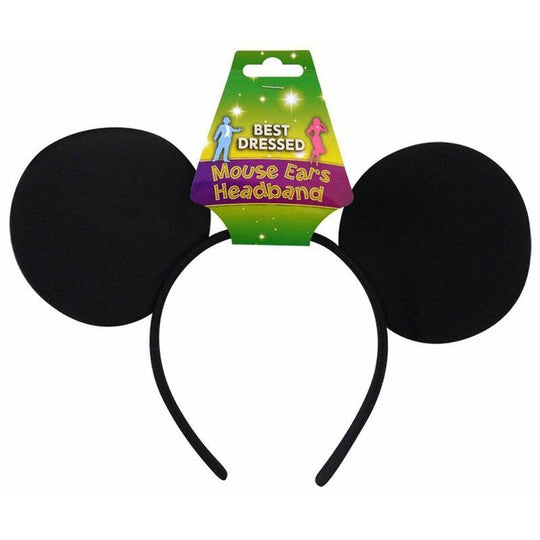 Mouse Ears Headband Fancy Dress Costume Mickey Minnie - Party Accessory