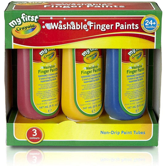 My First Crayola Mini Kids Washable Finger Paint Pack of 3