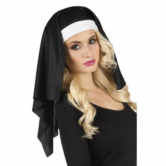 Nuns Hood Habit Headdress Religious SIster Fancy Dress Accessory