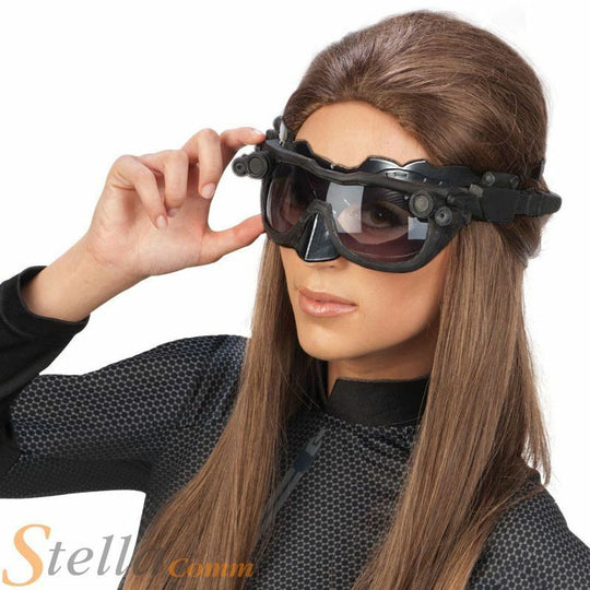 Official Deluxe Catwoman Goggle Mask & Headband Facny Dress Accessory Set