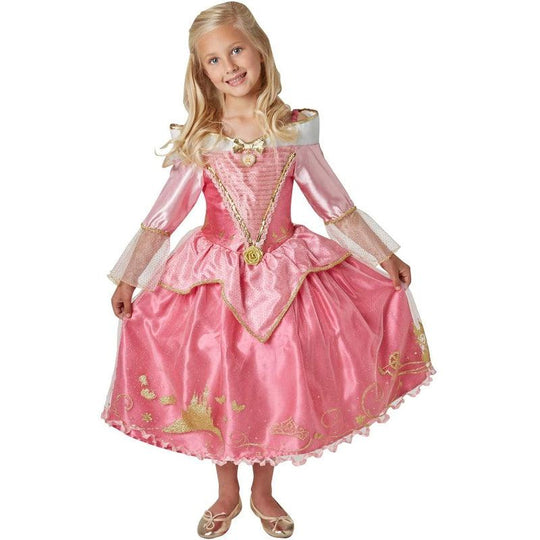 Official Disney Princess Sleeping Beauty Aurora Ballgown Girls Costume