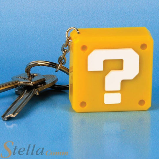 Officially Licensed Super Mario Question Block Keyring Light with Sound Effects