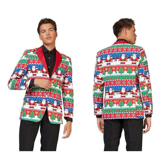 Opposuits Mens Snazzy Santa Christmas Blazer Jacket