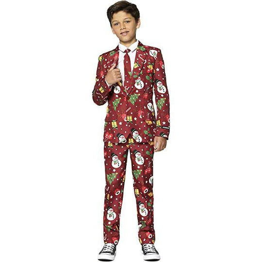 Opposuits Suitmeister Boy's Light-Up Christmas Suit - Red