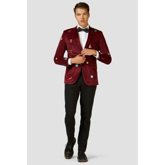 Opposuits X-mas Icons Men's Deep Burgundy Christmas Blazer