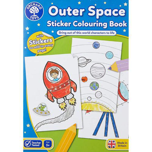 Outer Space Sticker Colouring Book