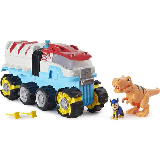 PAW Patrol Dino Rescue Dino Patroller Motorised Team Vehicle with Chase and T-Rex Figures