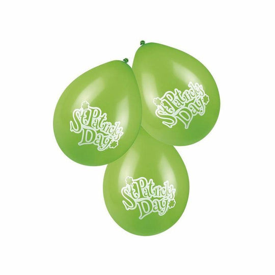 Pack Of 6 St Patrick'S Day Balloons 25Cm Irish Party Decorations