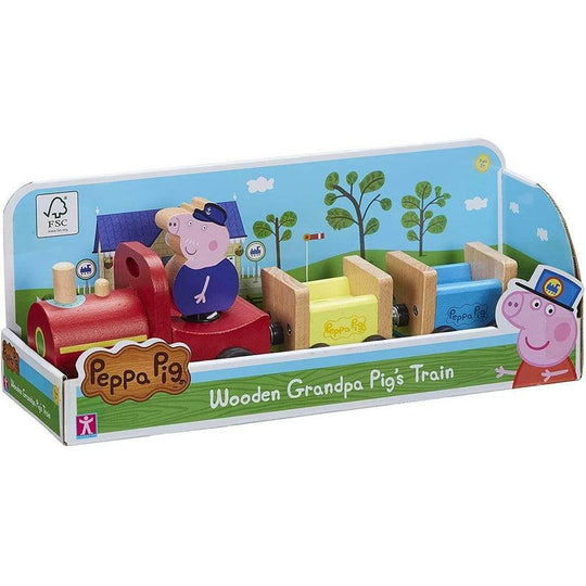 Peppa Pig Wooden Grandpa Pigs Train Toy