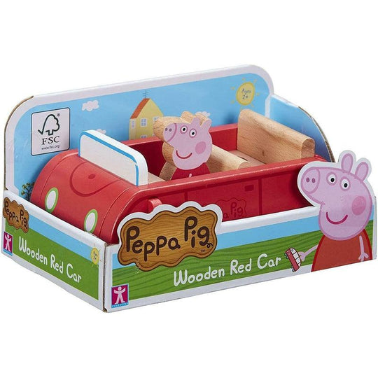 Peppa Pig Wooden Red Car Toy