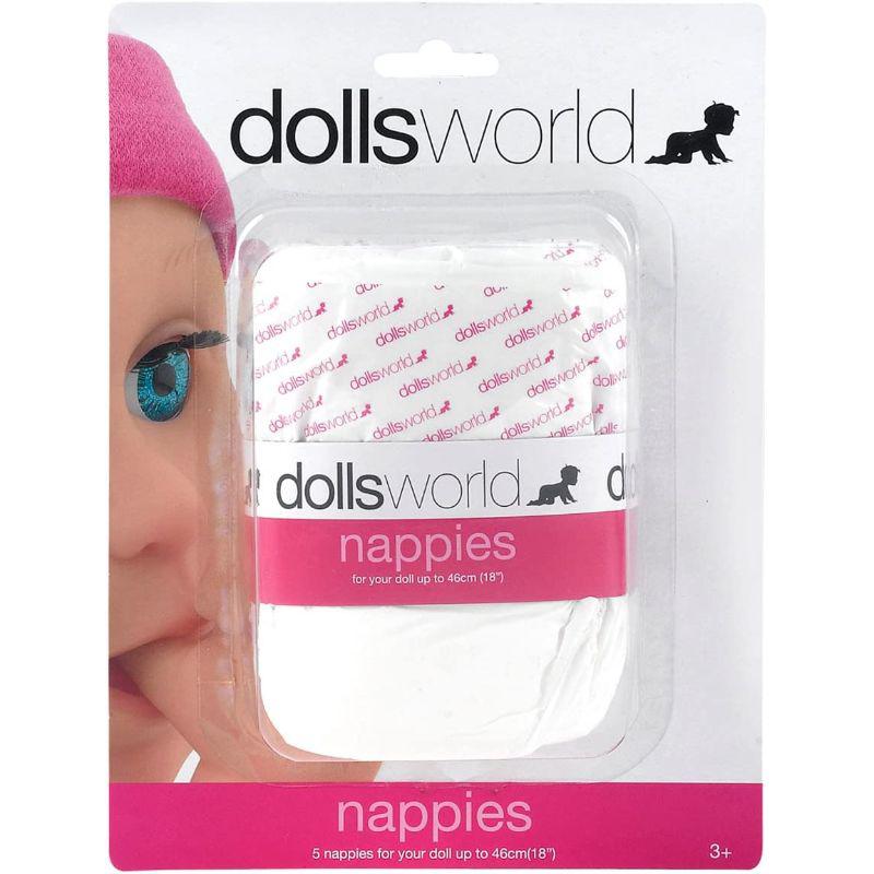 Peterkin Dolls World Baby Doll Nappies 5 Pack Set The Online Toy Store