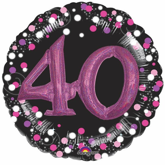 Pink Celebration 40Th Birthday Foil Balloon
